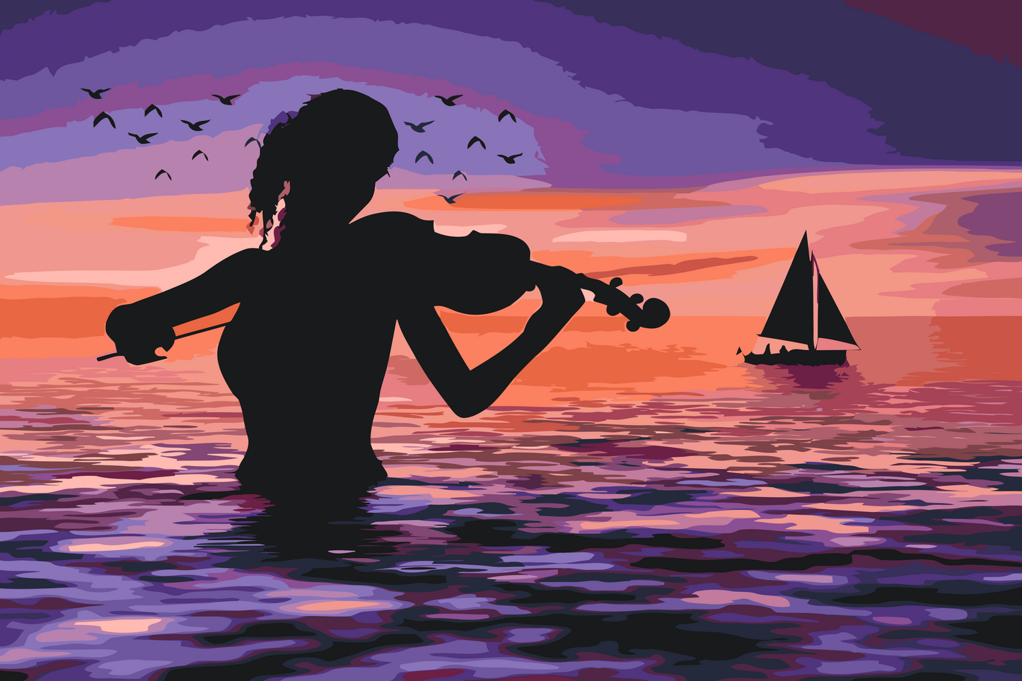 Paint by Numbers - Violinist i havet