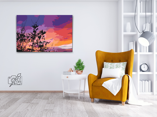 Paint by Numbers - Farverig himmel