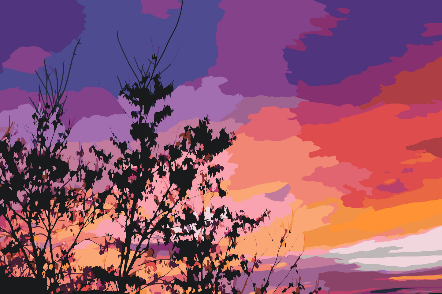 Paint by Numbers - Farverig himmel