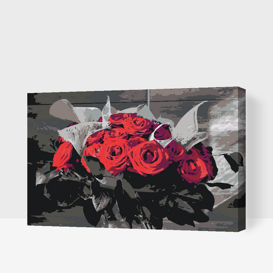 Paint by Numbers - Buket røde roser