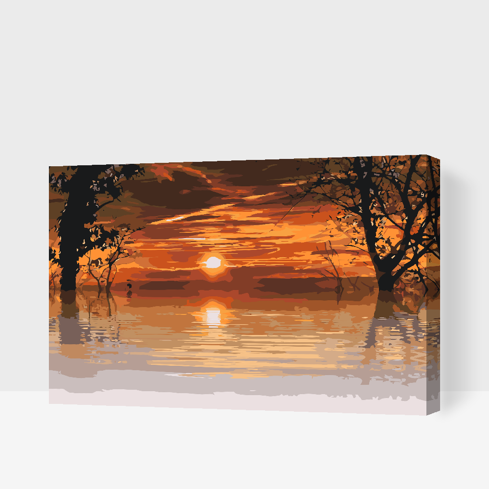 Paint by Numbers - Magisk solnedgang