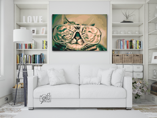 Paint by Numbers - Kat med briller