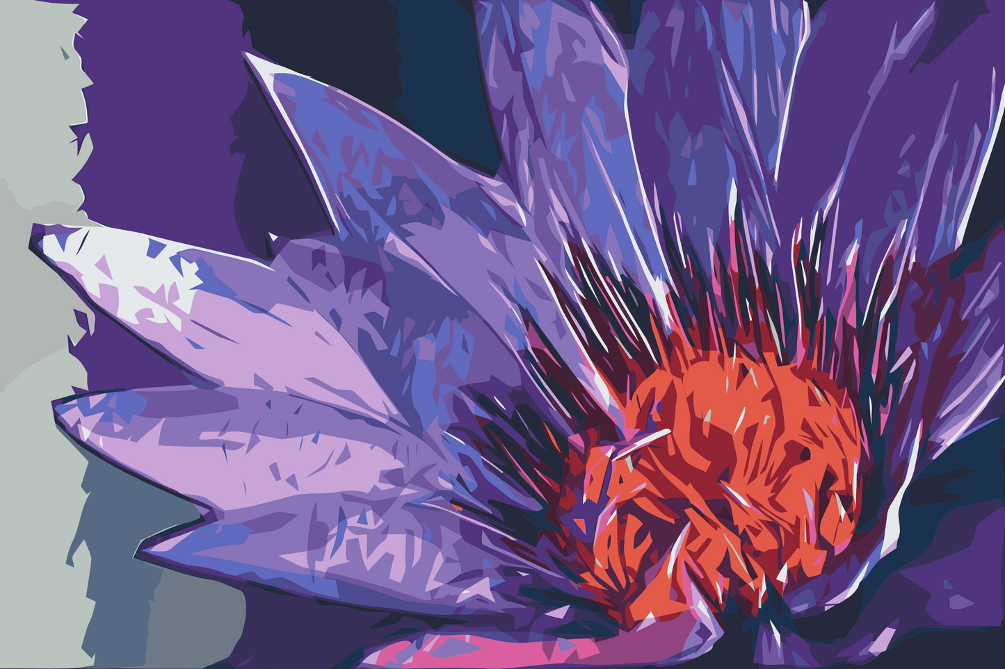 Paint by Numbers - Malet blomst