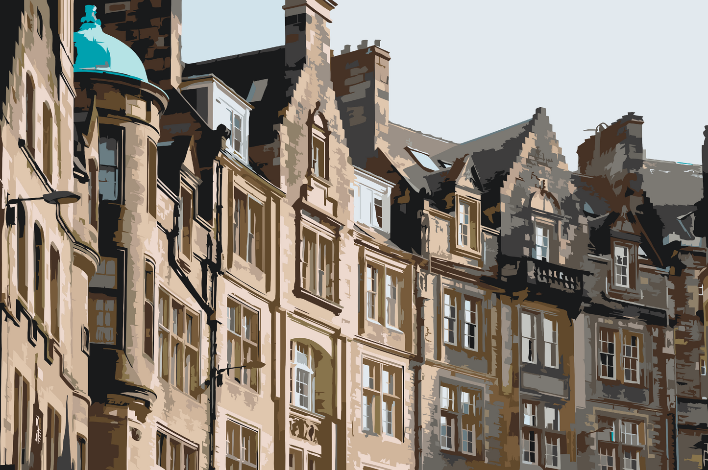 Paint by Numbers - Huse i Edinburgh