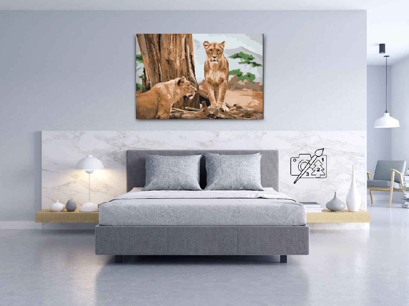 Paint by Numbers - Lioness