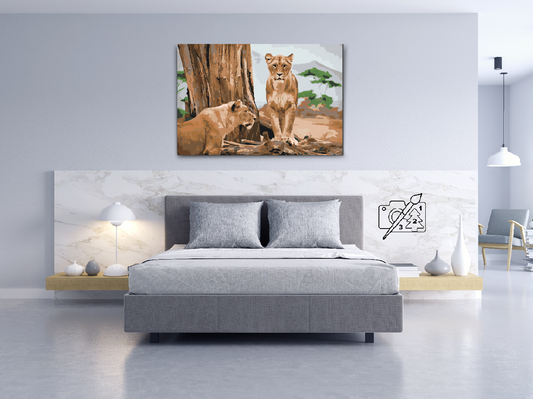 Paint by Numbers - Lioness