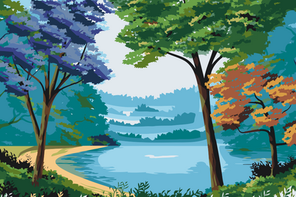 Paint by Numbers - Farverig natur