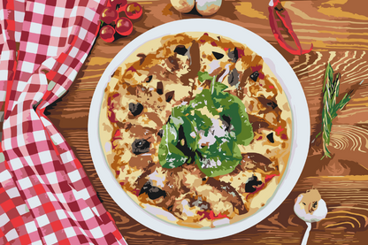 Paint by Numbers - Frisk pizza