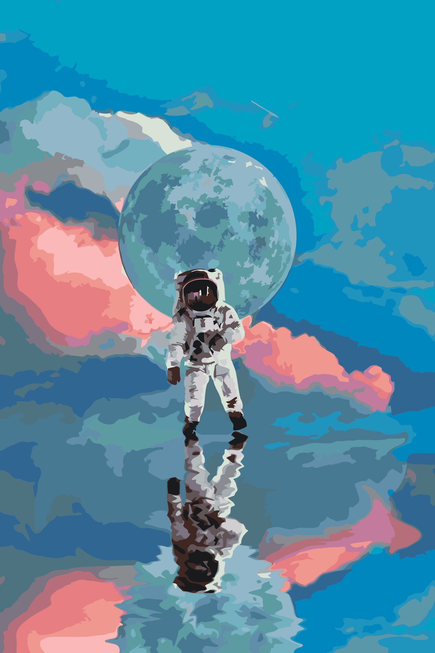 Paint by Numbers - Astronaut på vandet