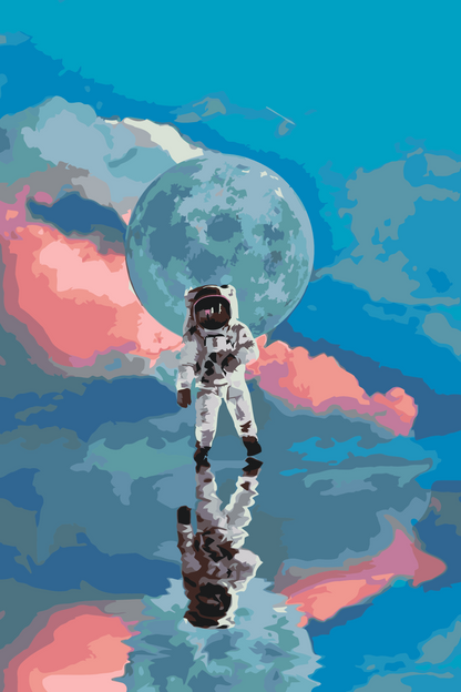 Paint by Numbers - Astronaut på vandet