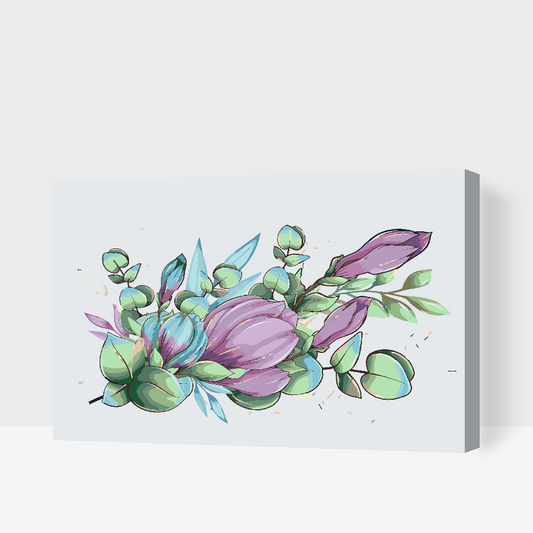 Paint by Numbers - Lilla blomster