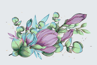 Paint by Numbers - Lilla blomster
