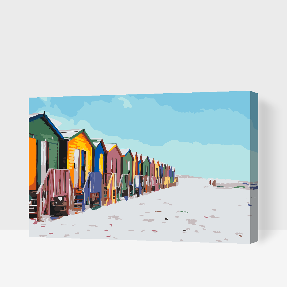 Paint by Numbers - Strandhytter