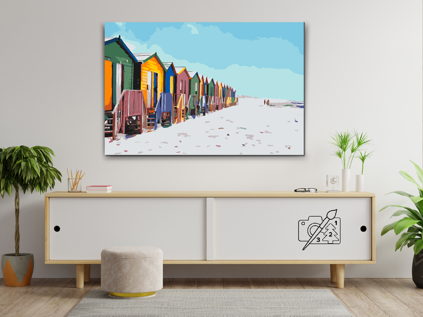 Paint by Numbers - Strandhytter