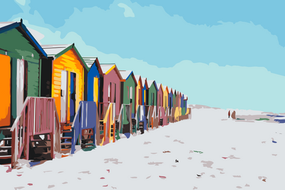 Paint by Numbers - Strandhytter