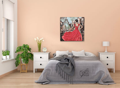 Paint by Numbers - Damen i rødt
