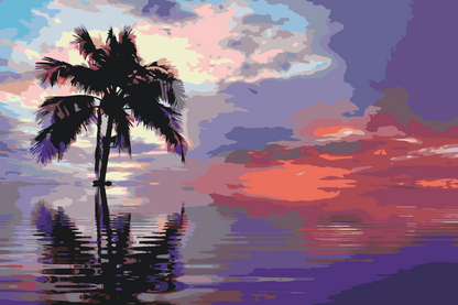 Paint by Numbers - Palme i havet