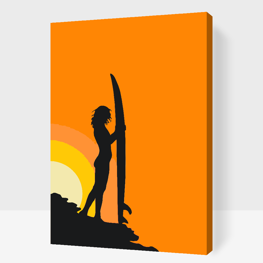 Paint by Numbers - Surferkvinde
