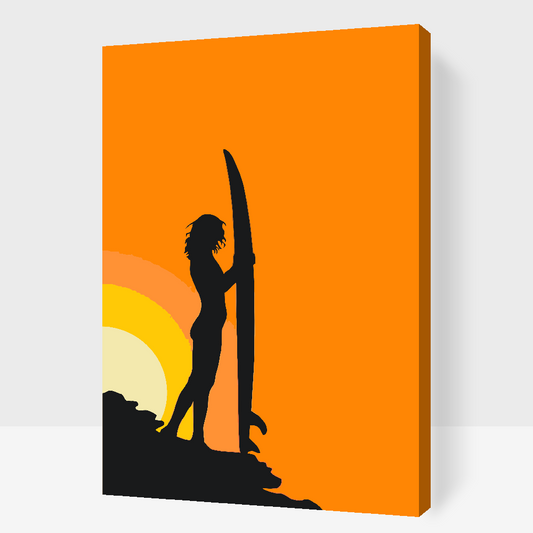 Paint by Numbers - Surferkvinde