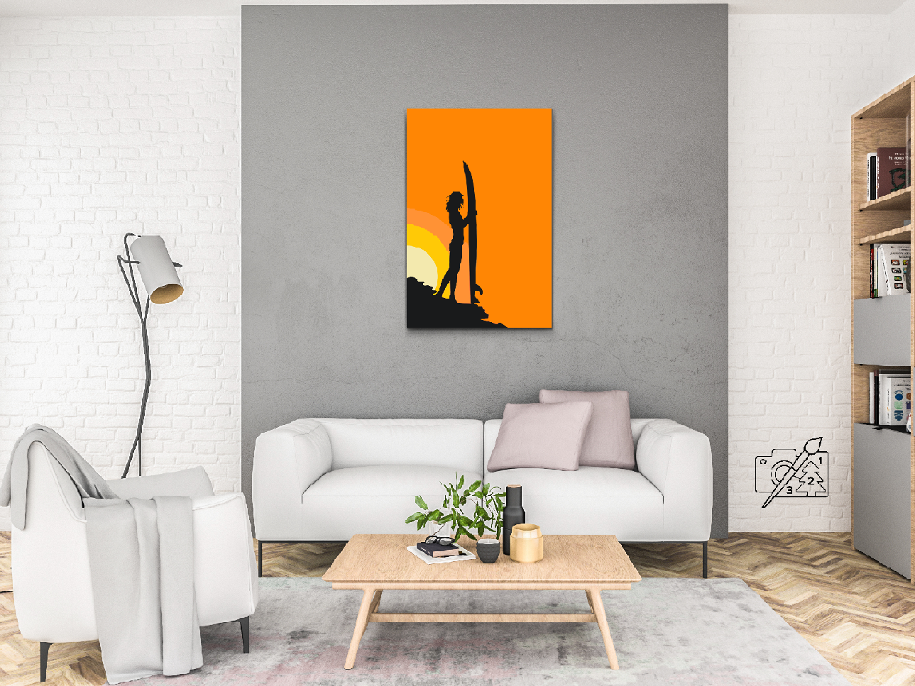 Paint by Numbers - Surferkvinde