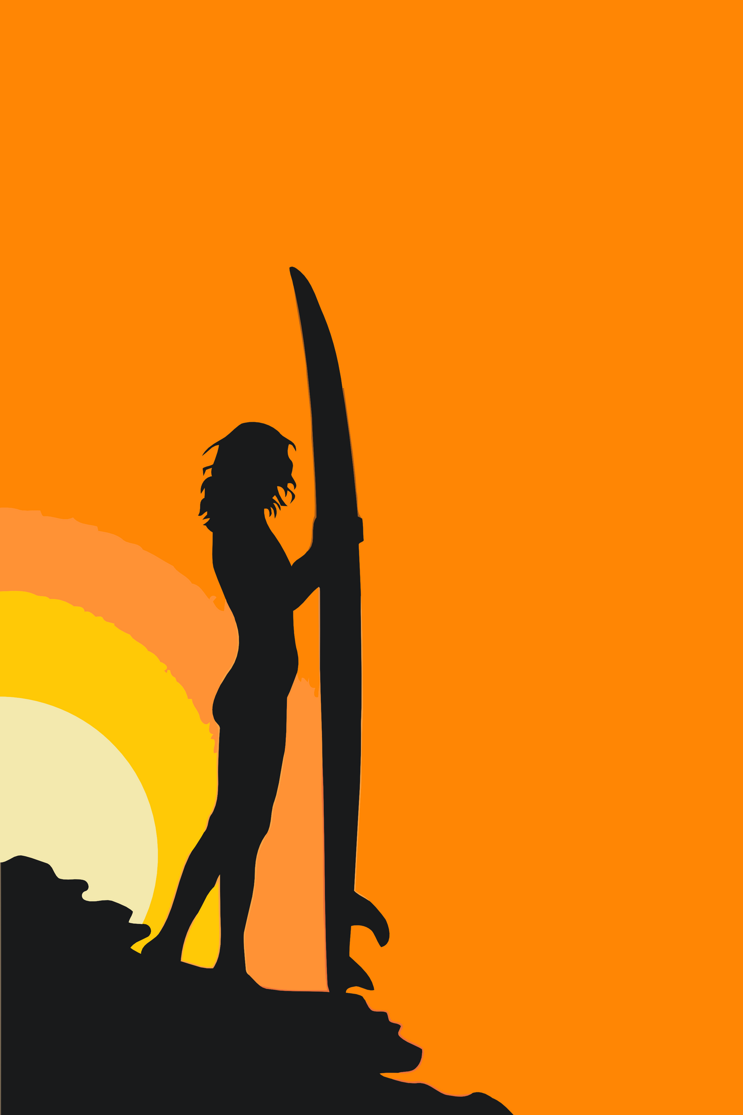 Paint by Numbers - Surferkvinde