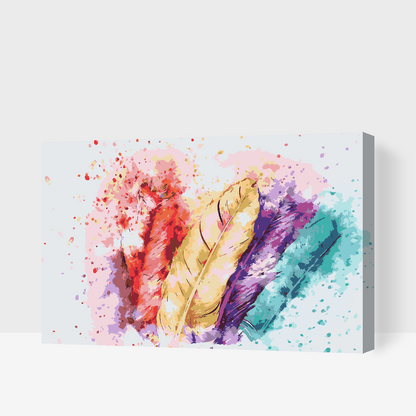 Paint by Numbers - Farverige fjer