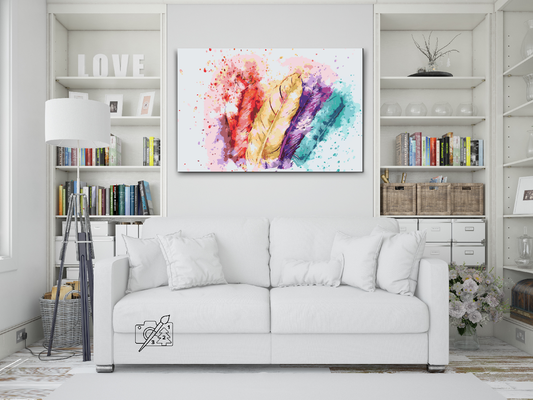 Paint by Numbers - Farverige fjer