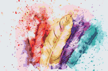 Paint by Numbers - Farverige fjer