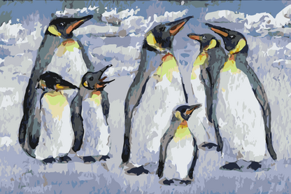 Paint by Numbers - Pingviner