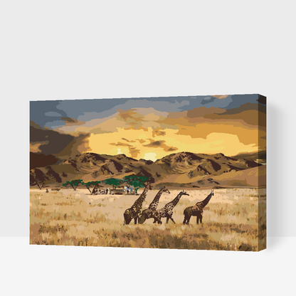 Paint by Numbers - Giraffsafari