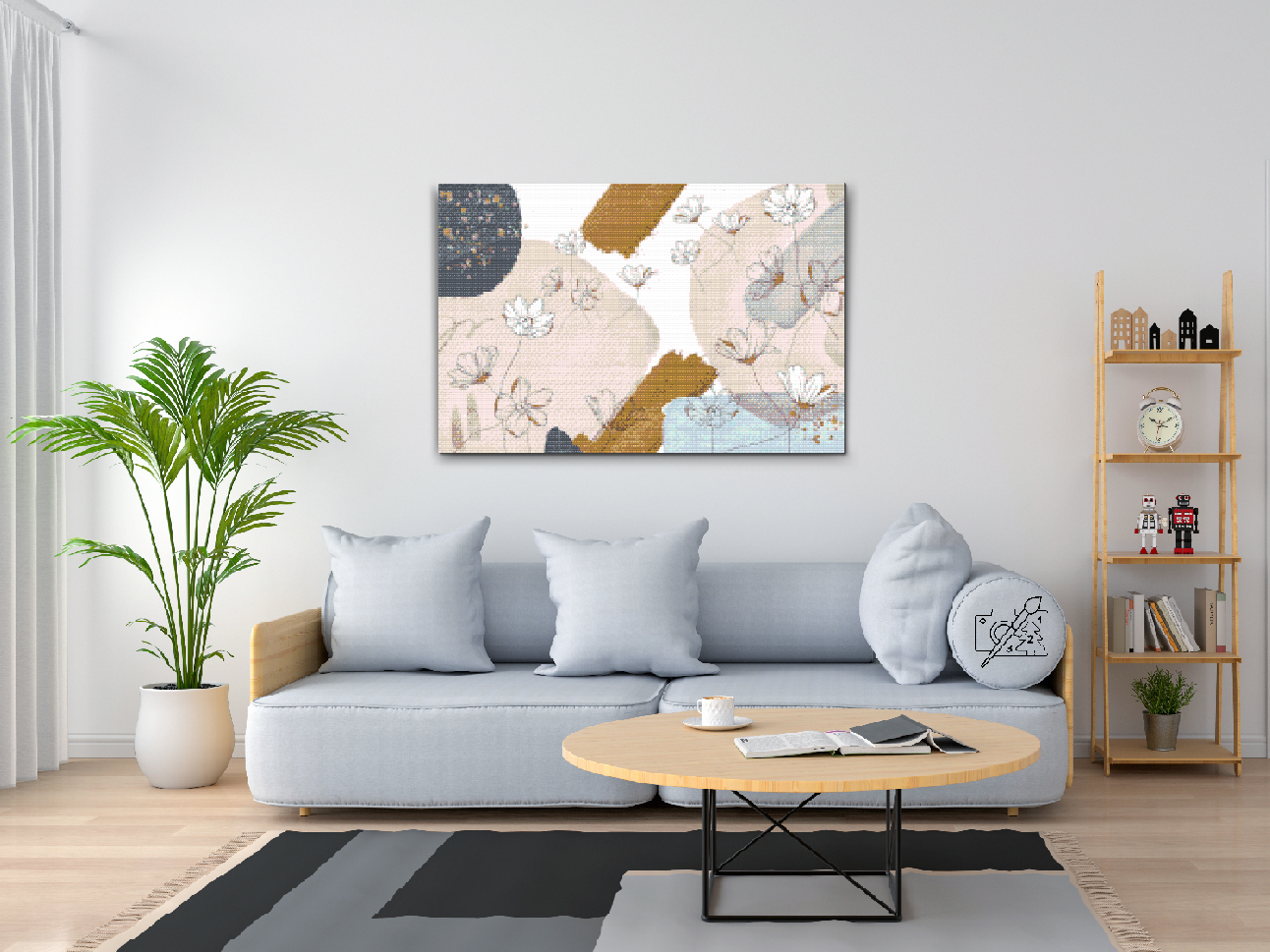 Diamond Painting - Blomsterbaggrund