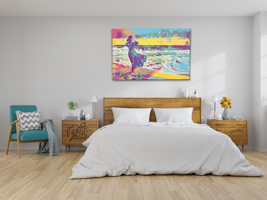 Diamond Painting - Damen på stranden