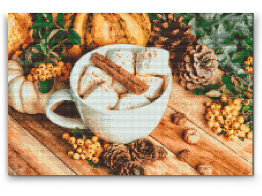 Diamond Painting - Kop med skumfiduser og kanel