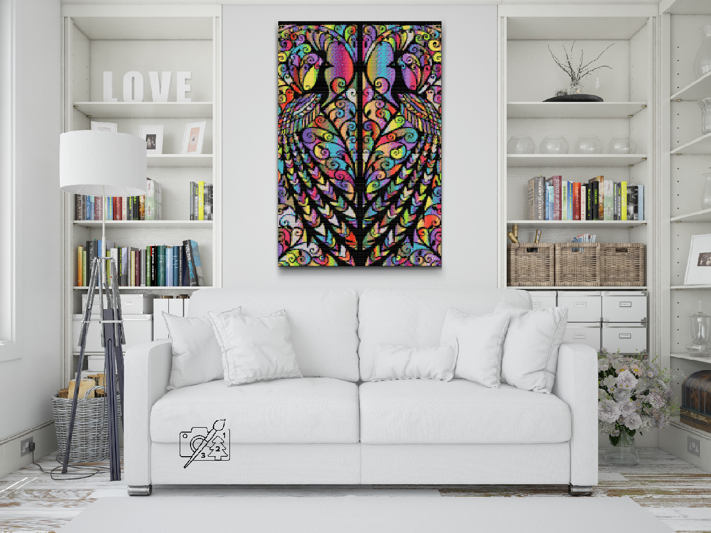 Diamond Painting - Påfuglevinduet