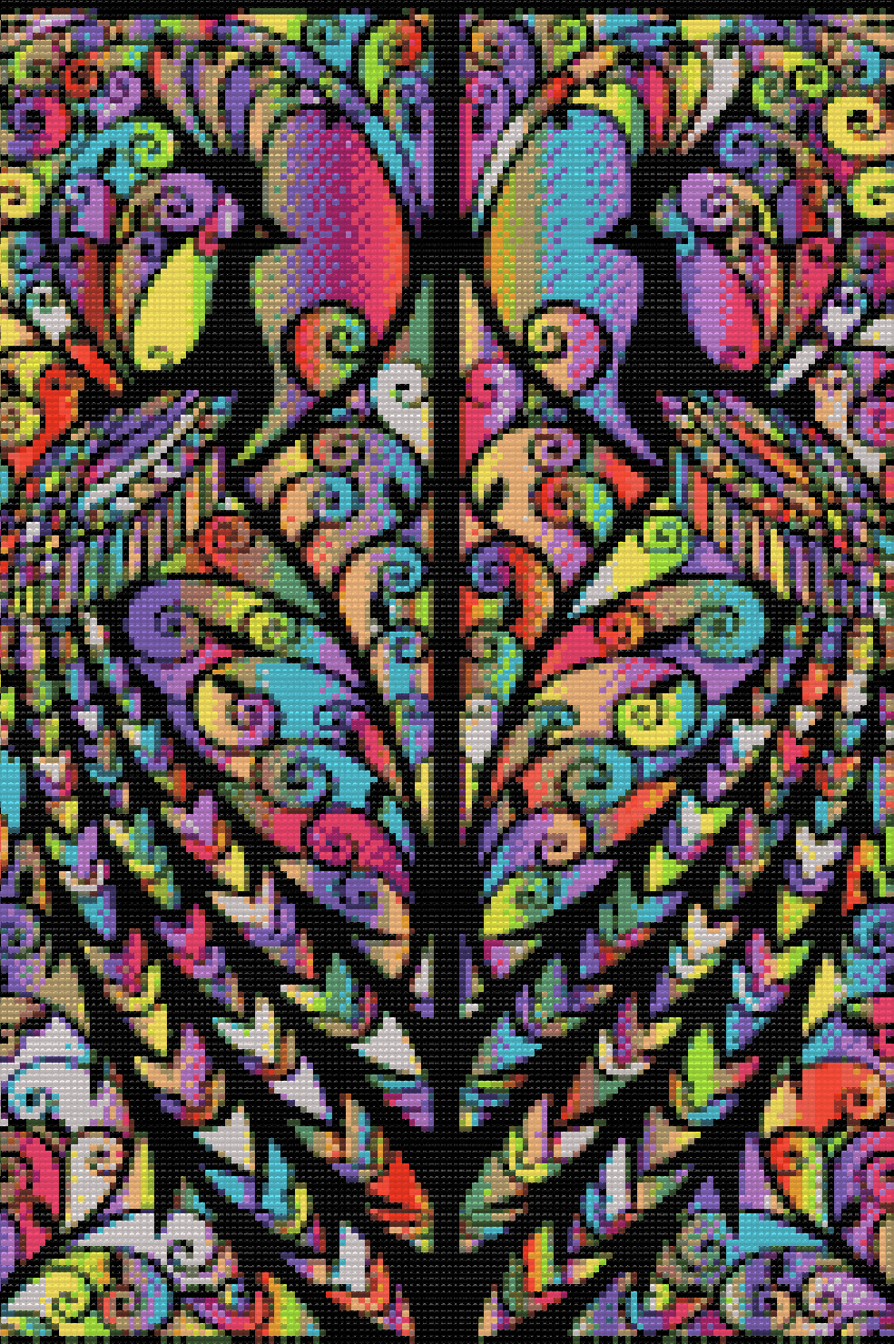 Diamond Painting - Påfuglevinduet