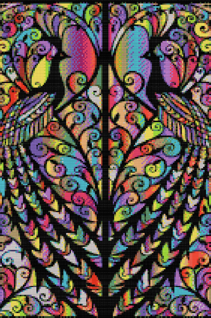 Diamond Painting - Påfuglevinduet