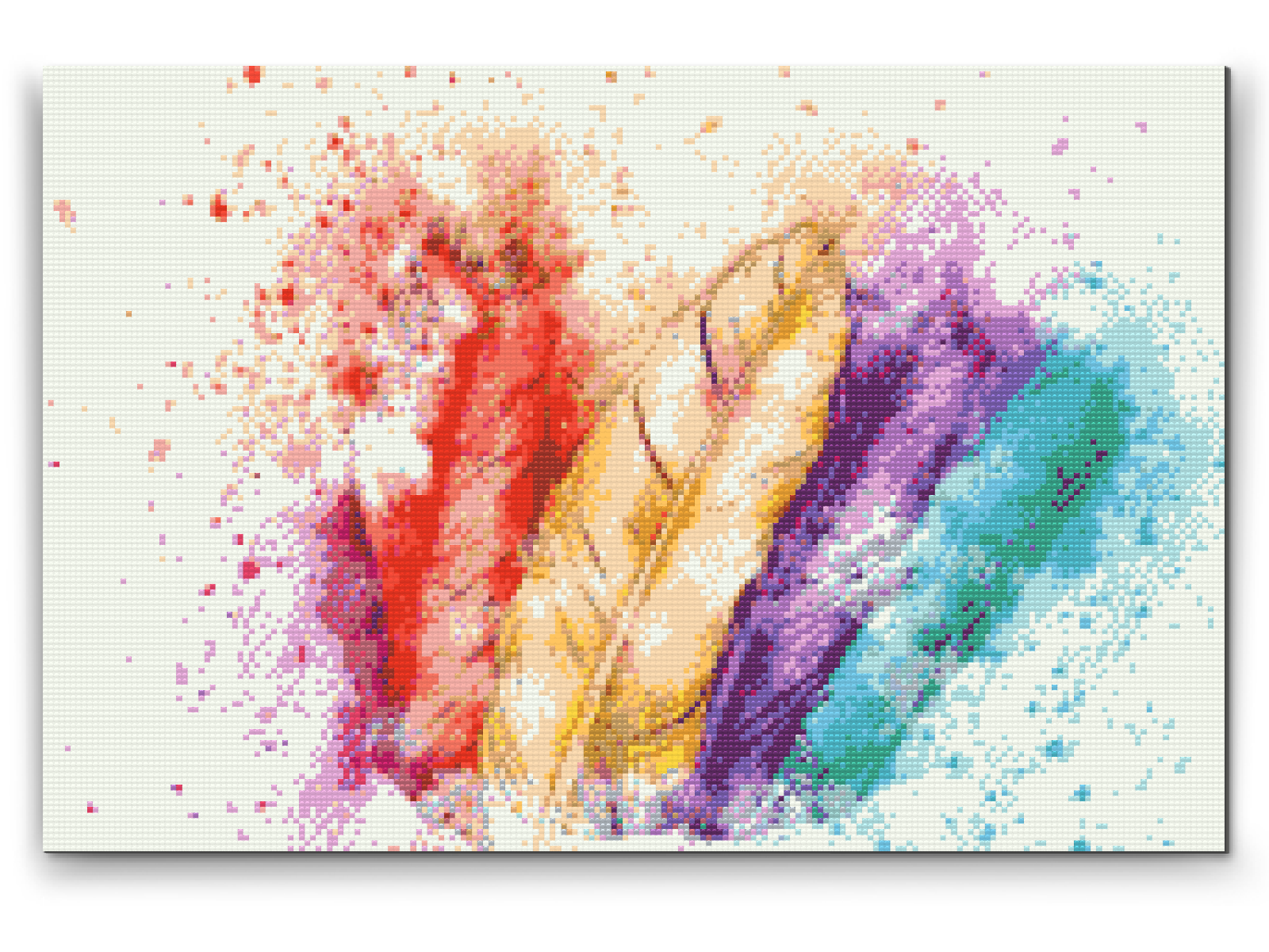 Diamond Painting - Farverige fjer