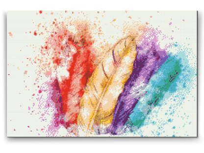 Diamond Painting - Farverige fjer