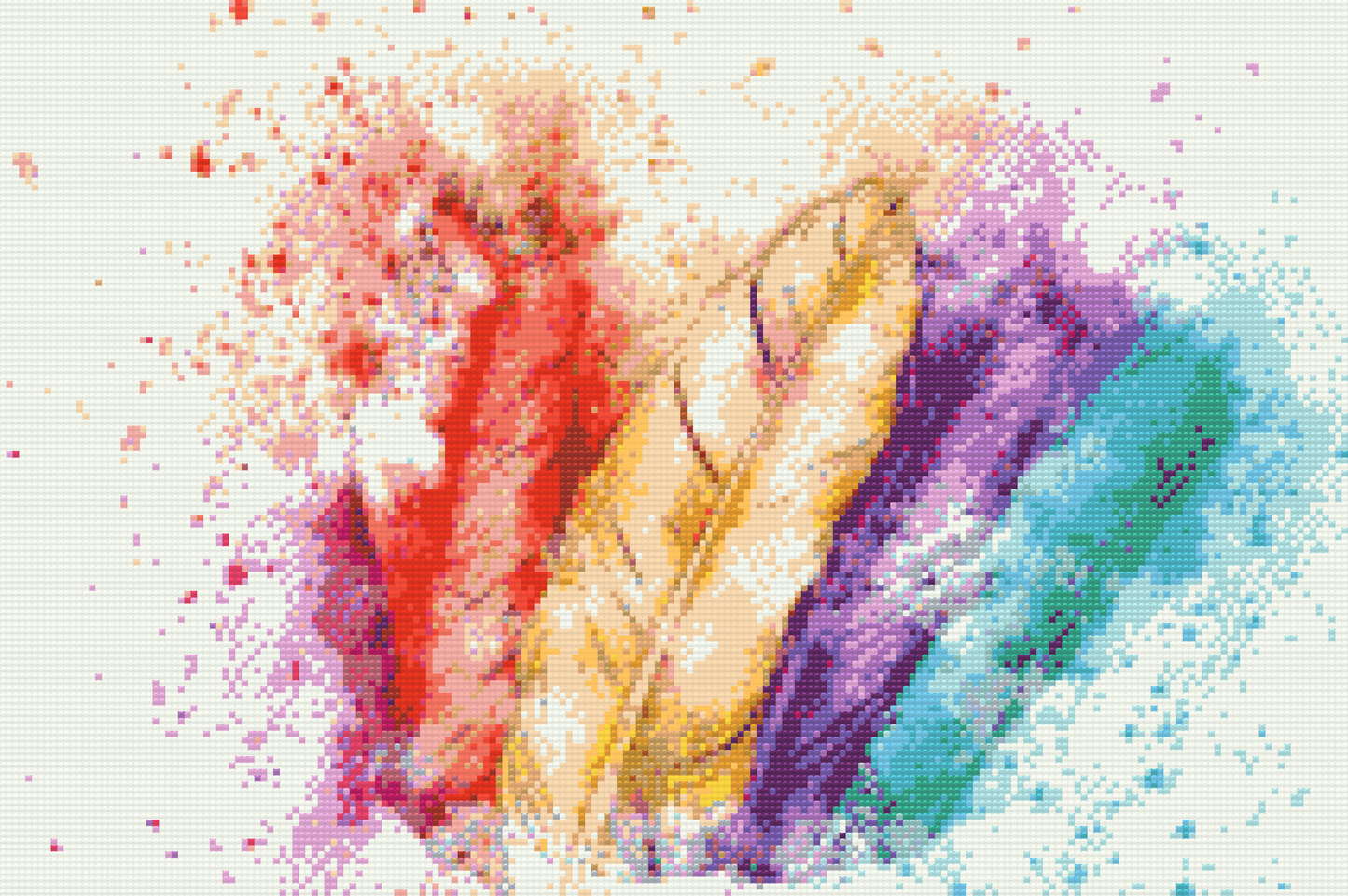 Diamond Painting - Farverige fjer