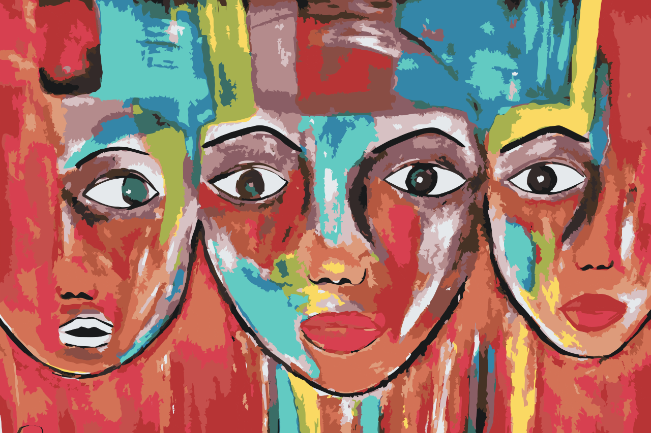 Paint by Numbers - Farverige ansigter