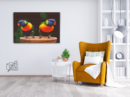 Diamond Painting - Regnbuepapegøjer