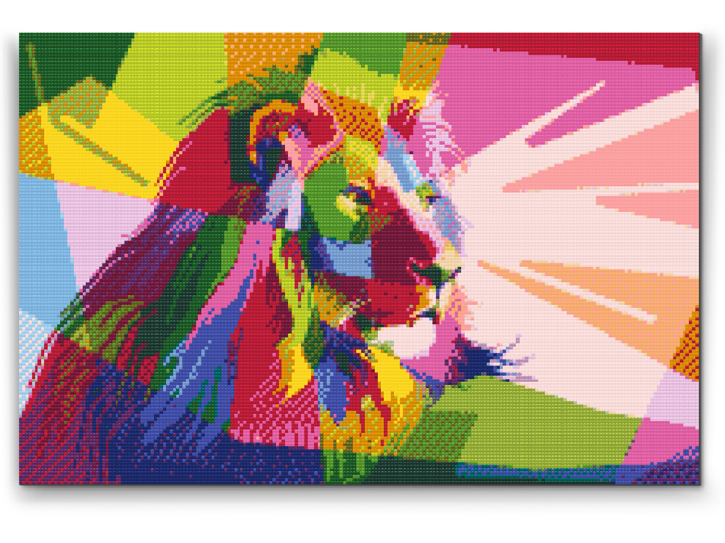 Diamond Painting - Farverig Løve 2