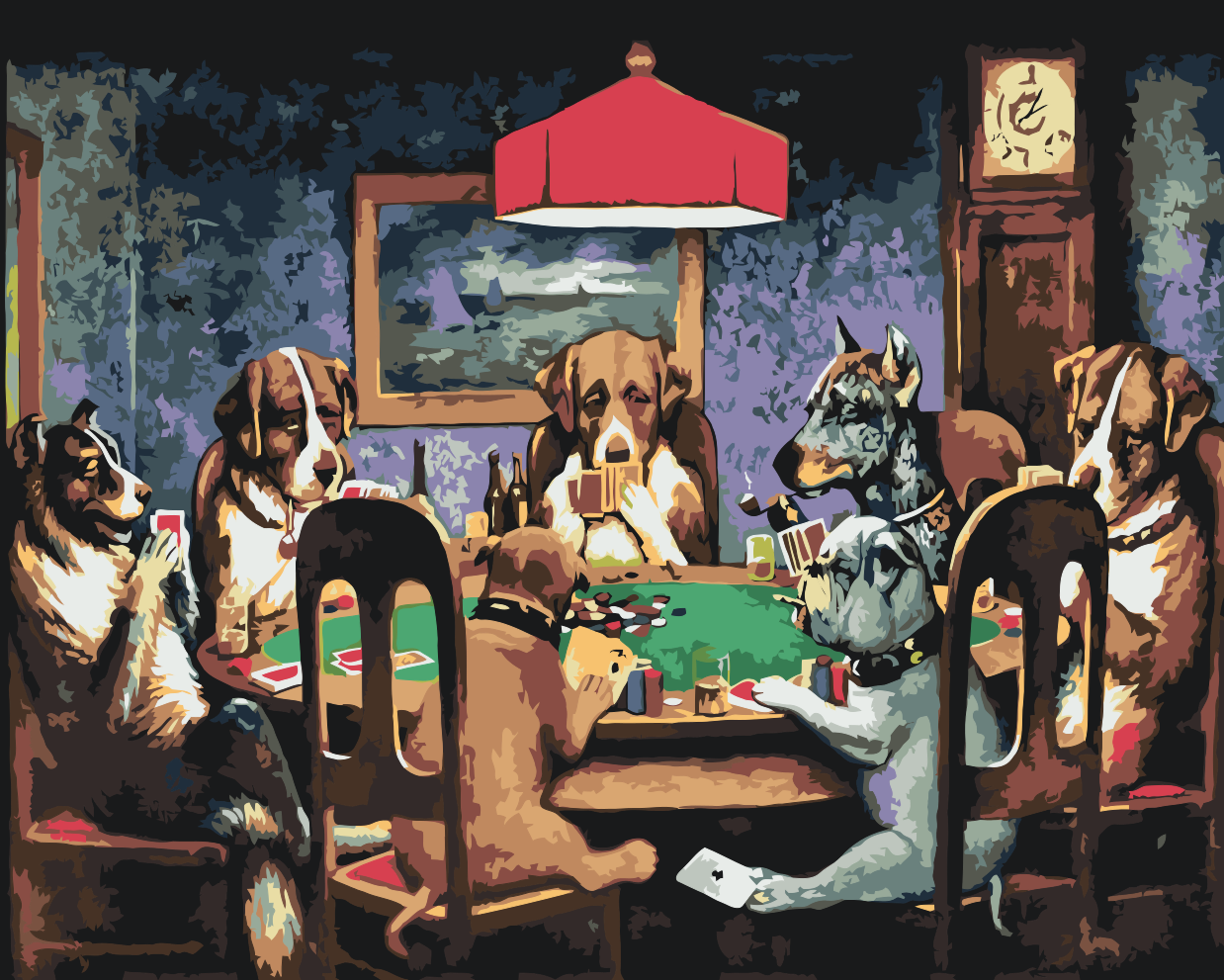 Paint by Numbers - Dog Poker