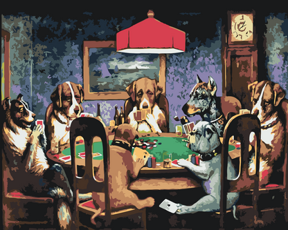 Paint by Numbers - Dog Poker