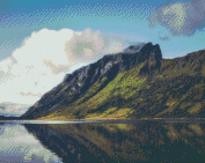 Diamond Painting - Sø i bjergene, fjorden