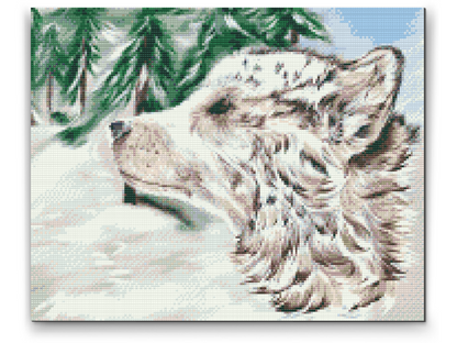 Diamond Painting - Hund i Sneen