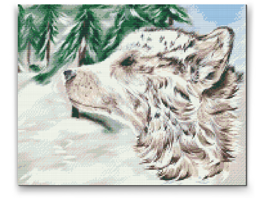 Diamond Painting - Hund i Sneen