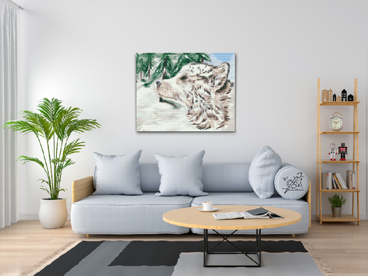 Diamond Painting - Hund i Sneen