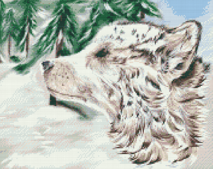 Diamond Painting - Hund i Sneen