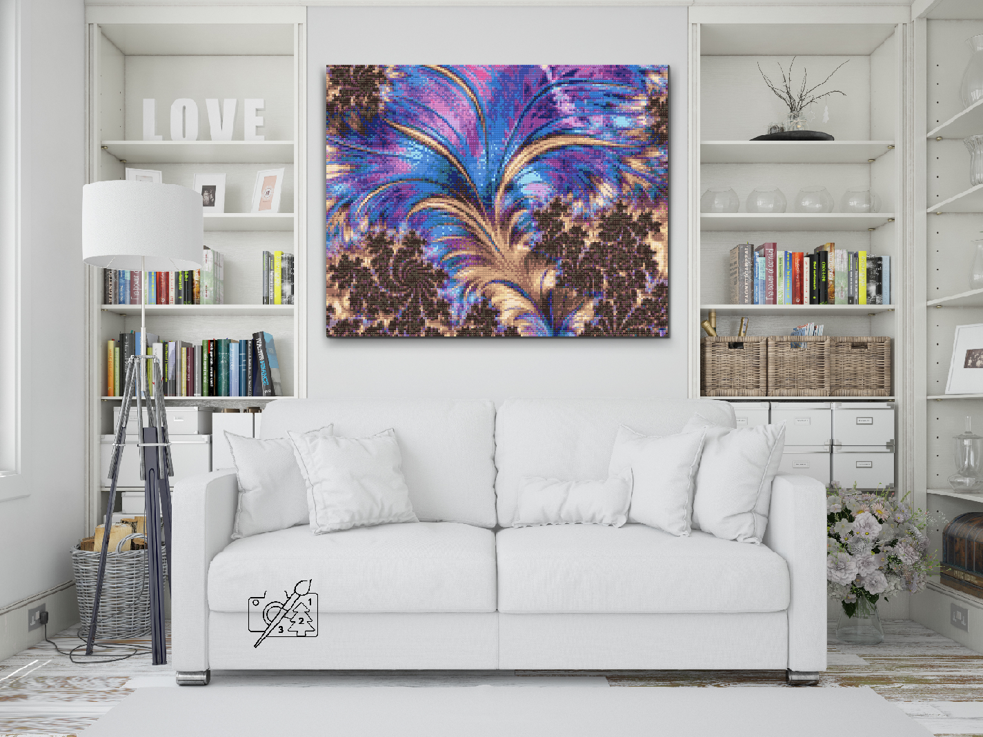 Diamond Painting - Fraktale fjer